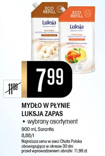 Chata Polska MYDŁO W PŁYNIE LUKSJA ZAPAS 900 ml oferta