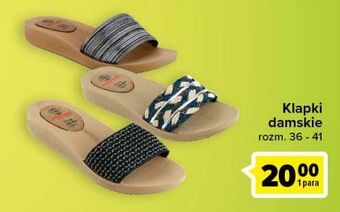 Carrefour Klapki damskie 36-41 oferta