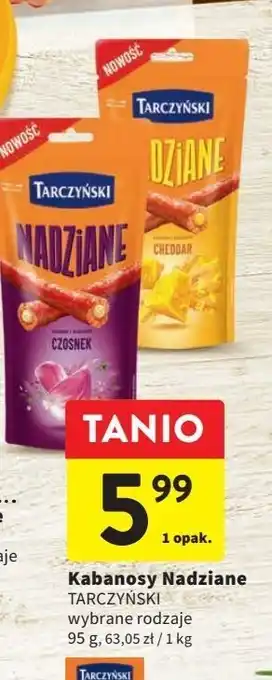 Intermarche Kabanosy serowe tarczyński nadziane oferta