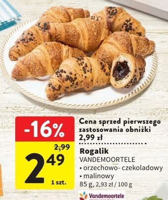 Intermarche Rogal orzechowo-czekoladowy vandemoortele oferta