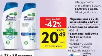 Intermarche Szampon do włosów classic clean head&shoulders oferta