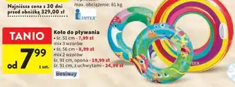 Intermarche Koło do pływania 91 cm z uchwytami bestway oferta