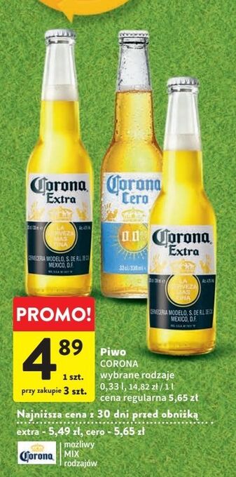 Intermarche Piwo corona cero oferta