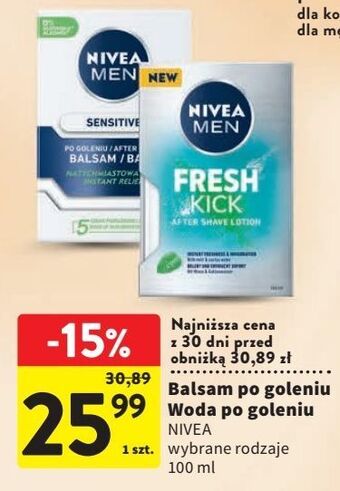 Intermarche Woda po goleniu nivea men fresh kick oferta