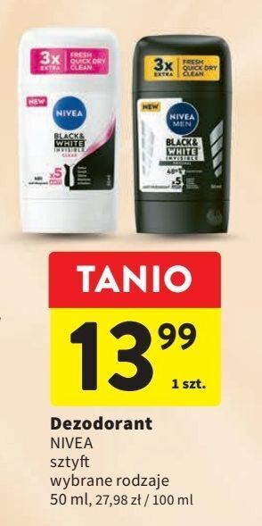 Intermarche Antyperspirant original nivea men invisible black & white oferta