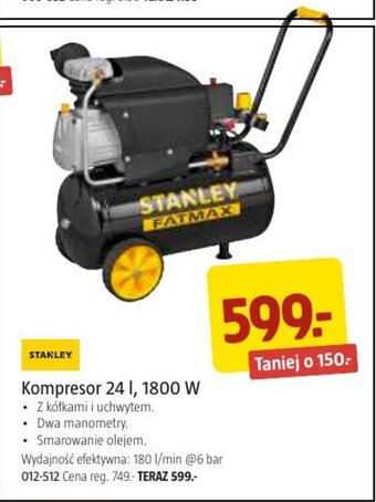 Jula STANLEY Kompresor 24 I, 1800 W oferta