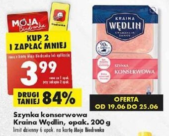 Biedronka Szynka konserwowa Kraina Wędlin, opak. 200 g oferta