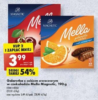 Biedronka Galaretka z sokiem owocowym w czekoladzie Mella Magnetic, 190 g oferta