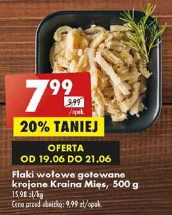 Biedronka Flaki wołowe gotowane krojone Kraina Mięs, 500 g oferta