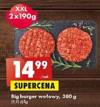 Biedronka Big burger wołowy, 380g oferta