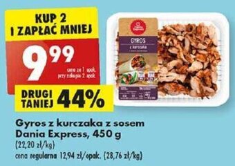 Biedronka Gyros z kurczaka z sosem Dania Express, 450 g oferta