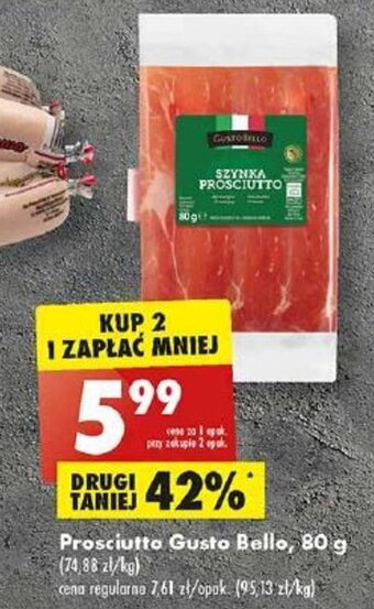 Biedronka Prosciutto Gusto Bello, 80 g oferta
