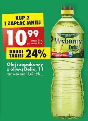 Biedronka Olej rzepakowy z oliwą Delio 1 l oferta