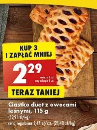Biedronka Ciastko duet z owocami leśnymi, 115 g oferta