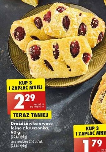 Biedronka Drożdżówka owoce leśne z kruszonką, 90 g oferta