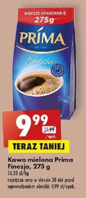 Biedronka Kawa mielona Prima Finezja, 275 g oferta