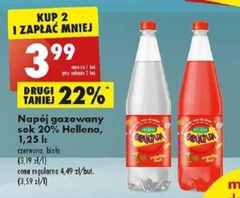 Biedronka Napój gazowany sok 20% Hellena, 1.25 l oferta