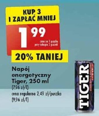 Biedronka Napój energetyczny Tiger, 250 ml oferta