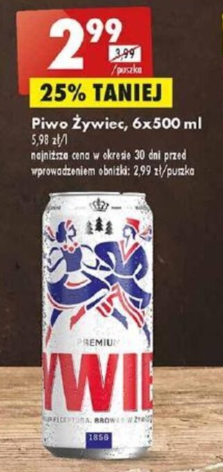 Biedronka Piwo Żywiec, 500 ml oferta