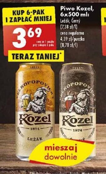 Biedronka Piwo Kozel, 500 ml oferta