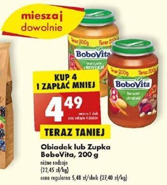 Biedronka Obiadek lub Zupka BoboVita, 200 g oferta