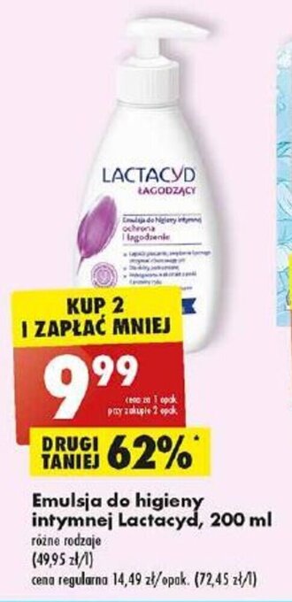 Biedronka Emulsja do higieny intymnej Lactacyd, 200 ml oferta