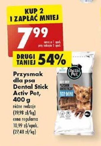 Biedronka Przysmak dla psa Dental Stick Activ Pet, 400 g oferta