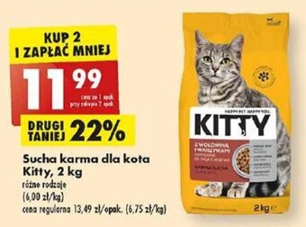 Biedronka Sucha karma dla kota Kitty, 2 kg oferta