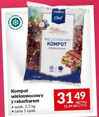 Makro Kompot wieloowocowy z rabarbarem 2,5 kg / opak. oferta