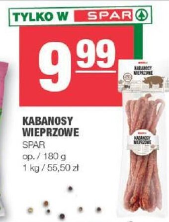 Spar KABANOSY WIEPRZOWE 180 g oferta