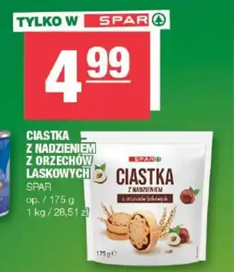 Spar CIASTKA Z NADZIENIEM Z ORZECHÓW LASKOWYCH 175 g oferta