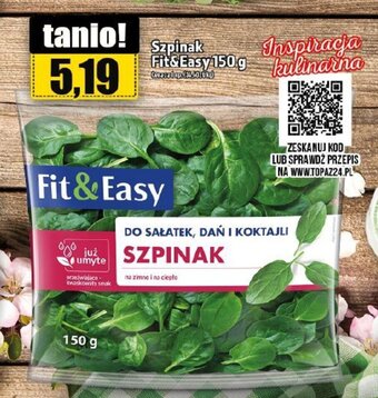 Topaz Szpinak Fit&Easy 150g oferta