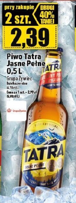 Topaz Piwo Tatra Jasne Pełne 0,5 L oferta