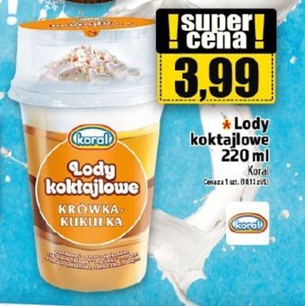 Topaz Lody koktajlowe 220 ml Koral oferta