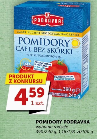 Groszek POMIDORY PODRAVKA 390/240 g oferta