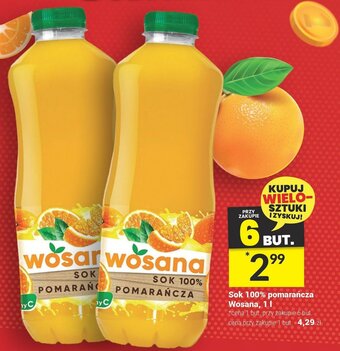 Twój Market Sok 100% pomarańcza Wosana, 1l oferta