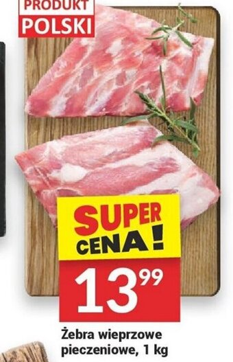Twój Market Żebra wieprzowe pieczeniowe, 1 kg oferta