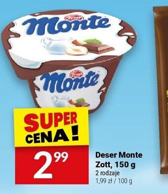 Twój Market Deser Monte Zott, 150 g oferta
