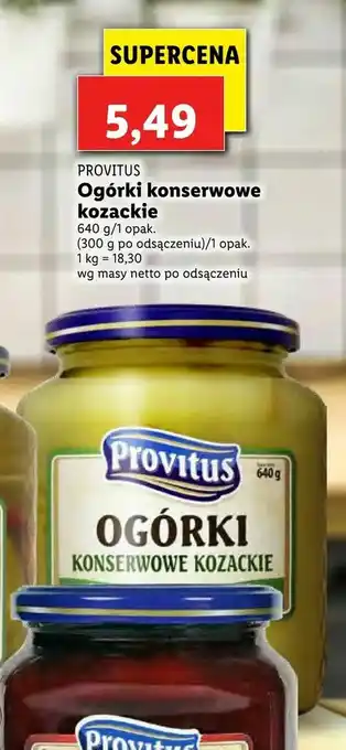 Lidl Ogórki konserwowe kozackie oferta