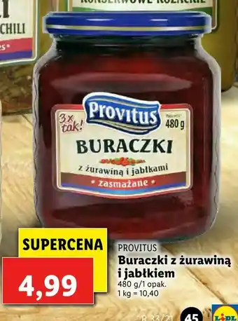 Lidl Buraczki z żurawiną i jabłkiem oferta