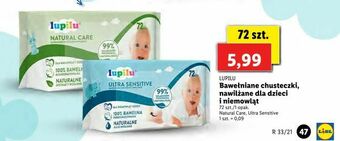 Lidl Bawełniane chusteczki, nawilżane dla dzieci i niemowląt oferta