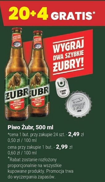 Twój Market Piwo Żubr, 500 ml oferta