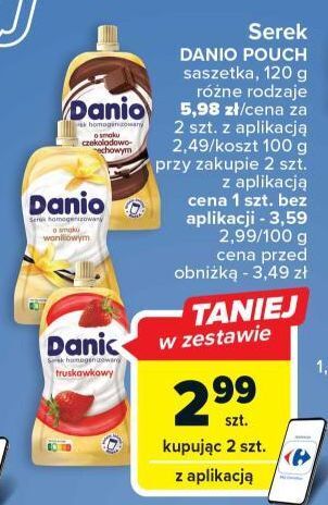 Carrefour Serek wanilia saszetka danone danio oferta