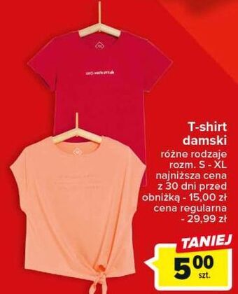 Carrefour T-shirt damski s-xl oferta