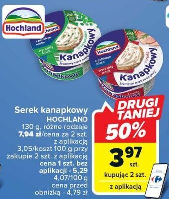 Carrefour Serek ze szczypiorkiem hochland kanapkowy oferta