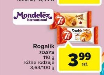 Carrefour Rogal z nadzieniem kakaowo-waniliowym 7 days double max oferta
