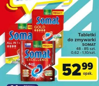 Carrefour Tabletki do zmywarek lemon & lime somat all in 1 oferta