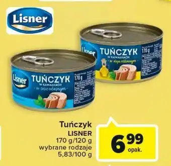 Carrefour Tuńczyk w kawałkach sosie własnym lisner oferta