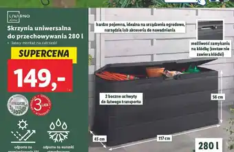 Lidl Skrzynia uniwersalna 280 l livarno home oferta