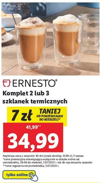 Lidl Szklanki termiczne 390 ml ernesto oferta